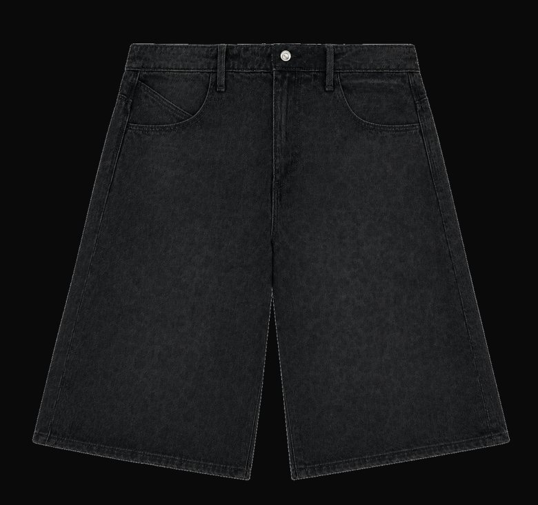 Black Fade jort — front