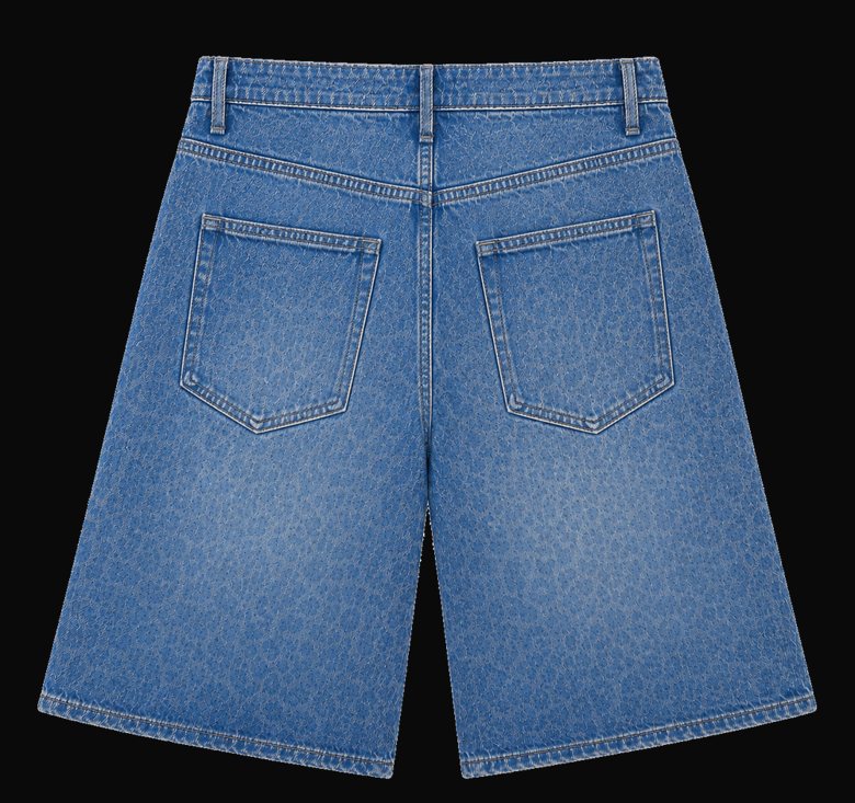 Stone Blue jort — back