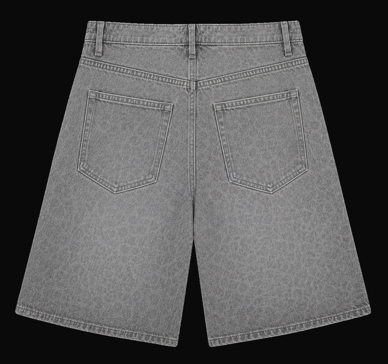 Stone Grey jort — back