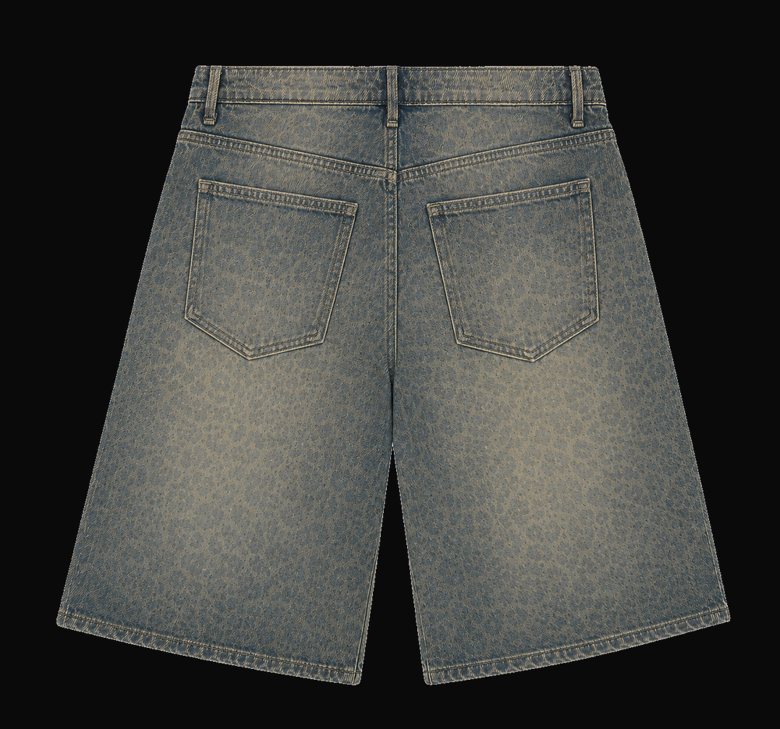 Vintage wash jort — back